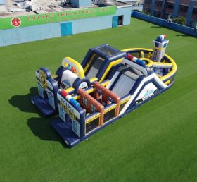T7-5132 Police Station Theme Inflatable Obstacle Courses