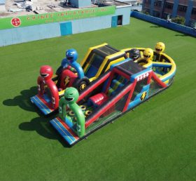 T7-5136 Power Rangers Theme Inflatable Obstacle Courses
