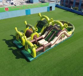 T7-5146 Shrek Theme Inflatable Obstacle Courses
