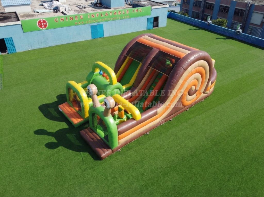 T7-5147 Snail Theme Inflatable Obstacle Courses