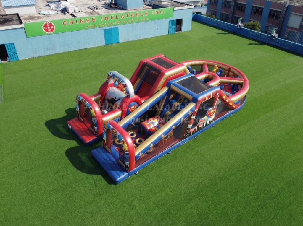 T7-5157 Superhero Theme Inflatable Obstacle Courses