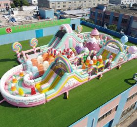T7-5193 Candy Theme Ginat Inflatable Obstacle Courses Challenging Run