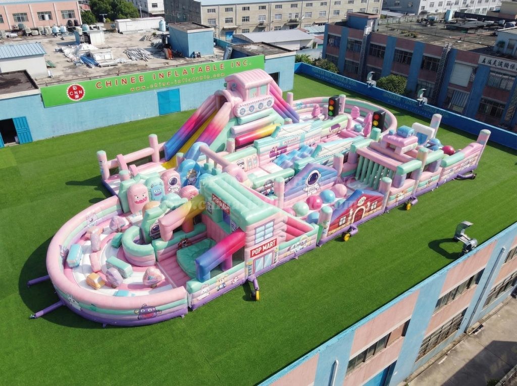 T7-5203 Pop Mart Theme Ginat Inflatable Obstacle Courses Challenging Run