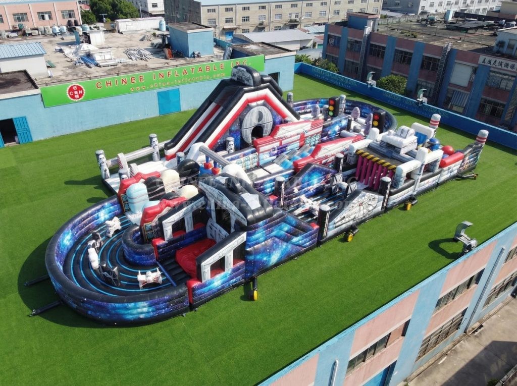 T7-5206 Star Wars Theme Ginat Inflatable Obstacle Courses Challenging Run