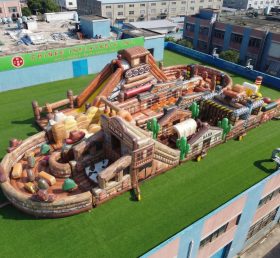 T7-5207 Wild West Theme Ginat Inflatable Obstacle Courses Challenging Run
