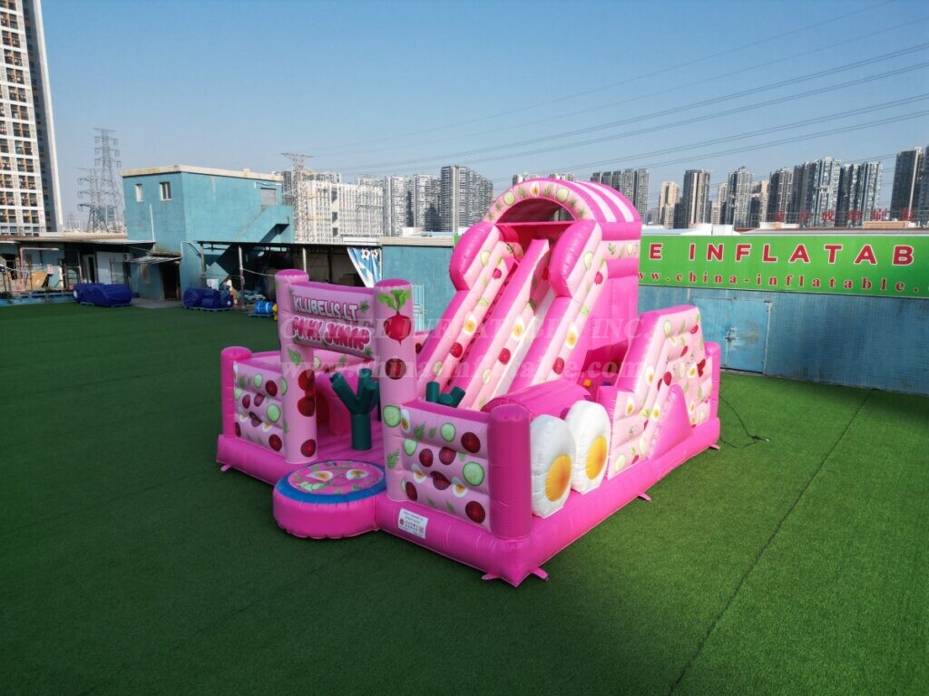 T8-5002 Custom “Pink Soup” Theme Inflatable Playground