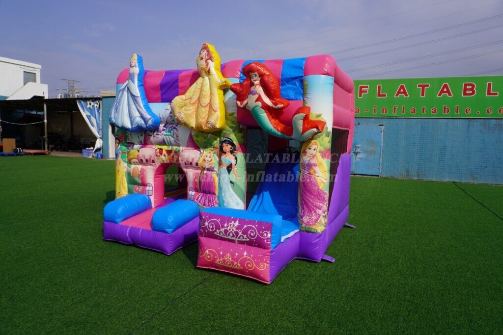 T2-4794B Princess Party Theme Inflatable Castle with Slide