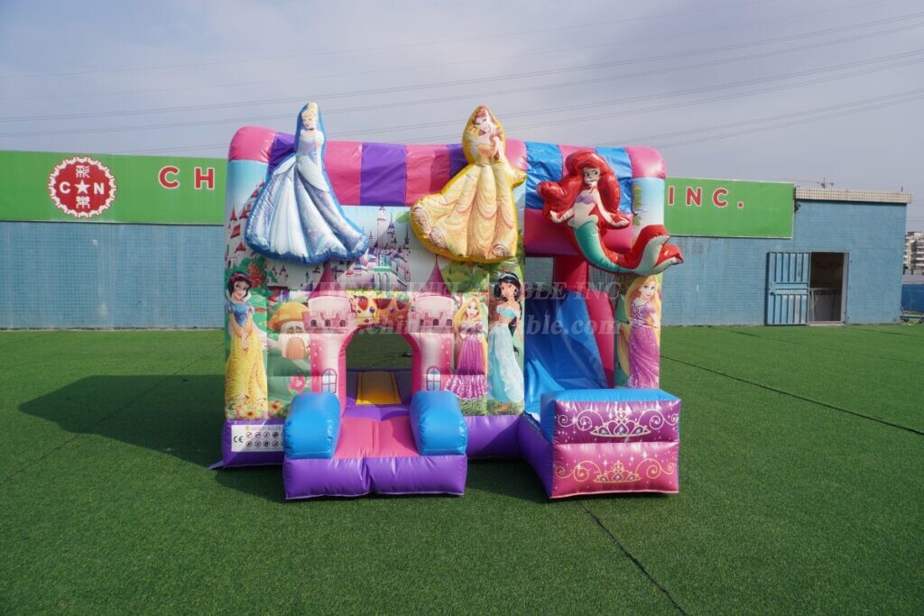 T2-4794B Princess Party Theme Inflatable Castle with Slide