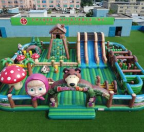 GF3-1477 Masha And The Bear Theme Inflatable Playground