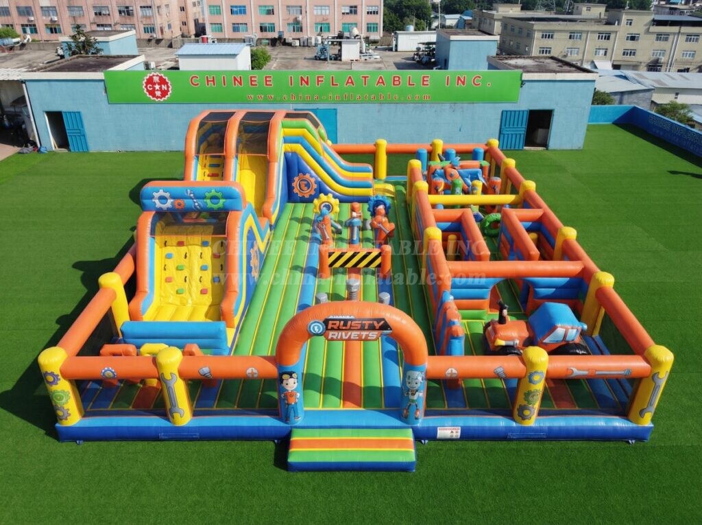GF3-1505 Rusty Rivets Theme Inflatable Playground