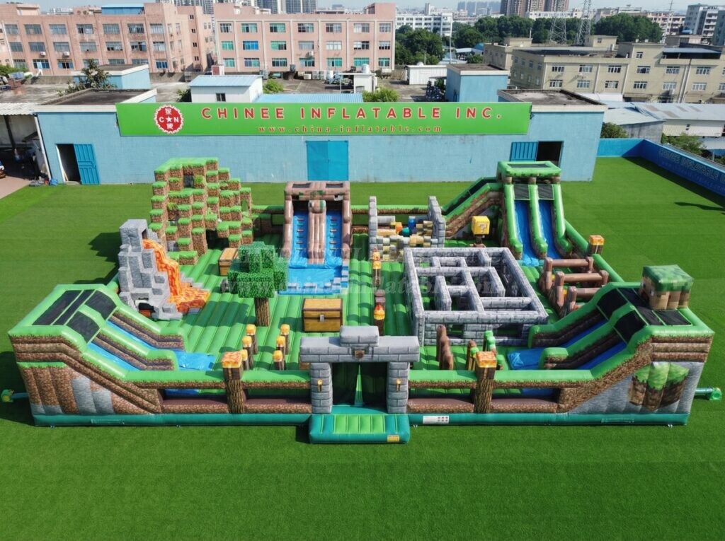 GF3-1544 Minecraft Theme Inflatable Park