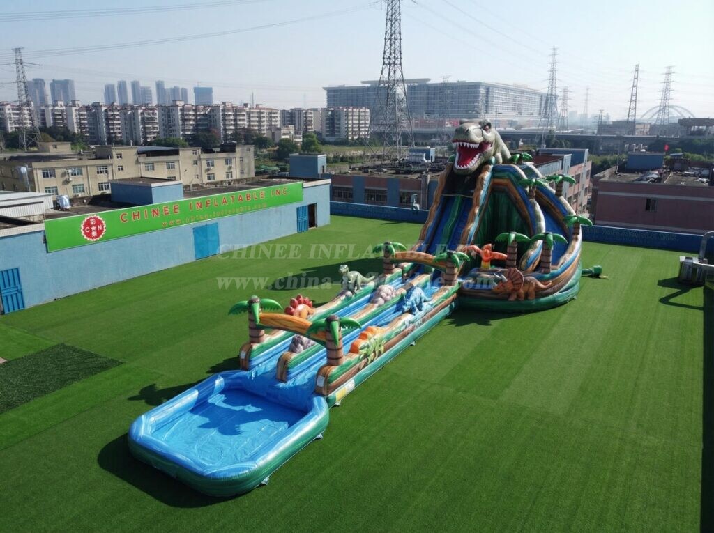 GS2-120 Dinosaur Theme Giant Inflatable Water Slide