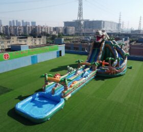 GS2-120 Dinosaur Theme Giant Inflatable Water Slide