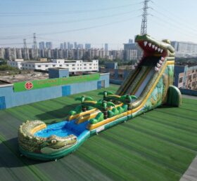 GS2-121 Crocodile Theme Giant Inflatable Water Slide