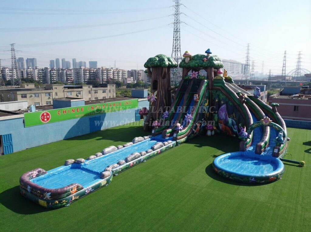 GS2-153 Magic Forest Theme Giant Inflatable Water Slide