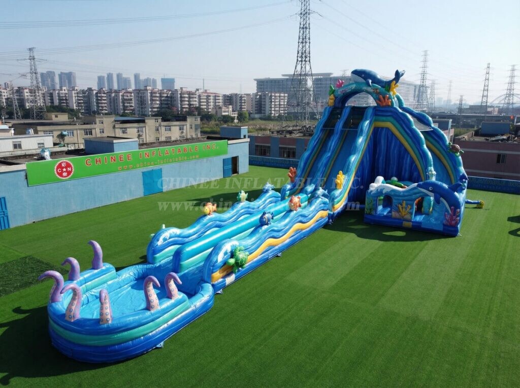 GS2-161 Ocean Theme Giant Inflatable Water Slide