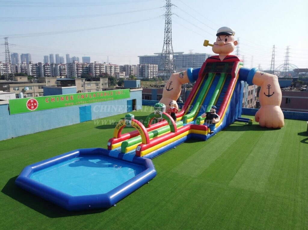 GS2-175 Popeye Theme Giant Inflatable Water Slide