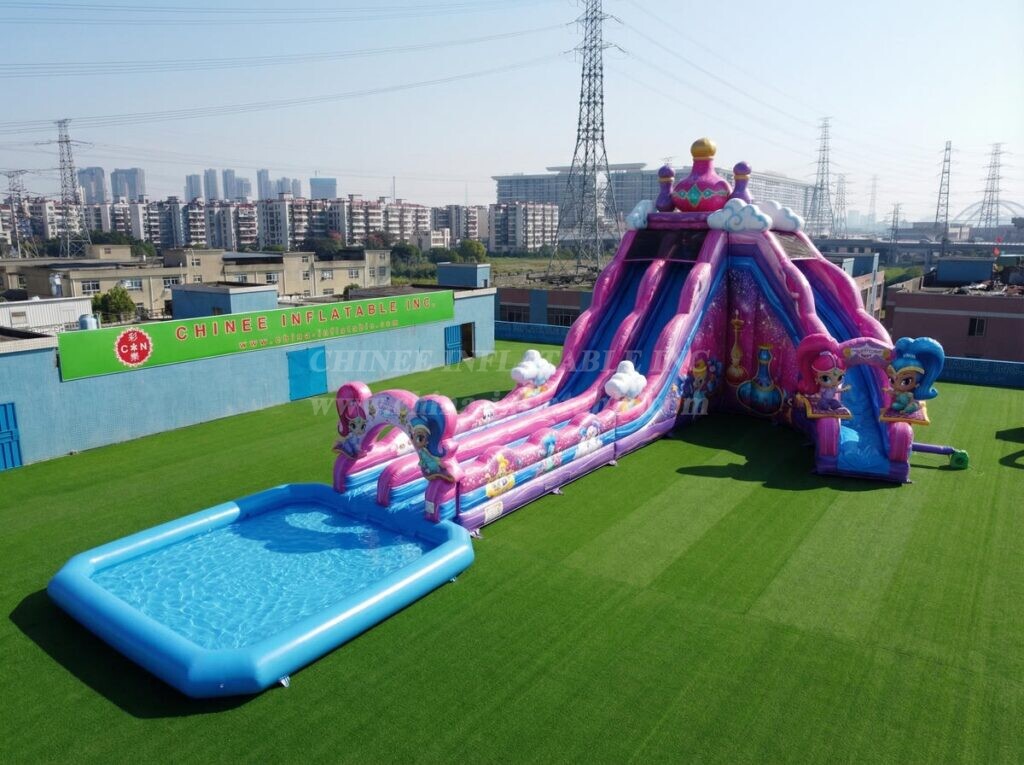 GS2-184 Shimmer & Shine Theme Giant Inflatable Water Slide