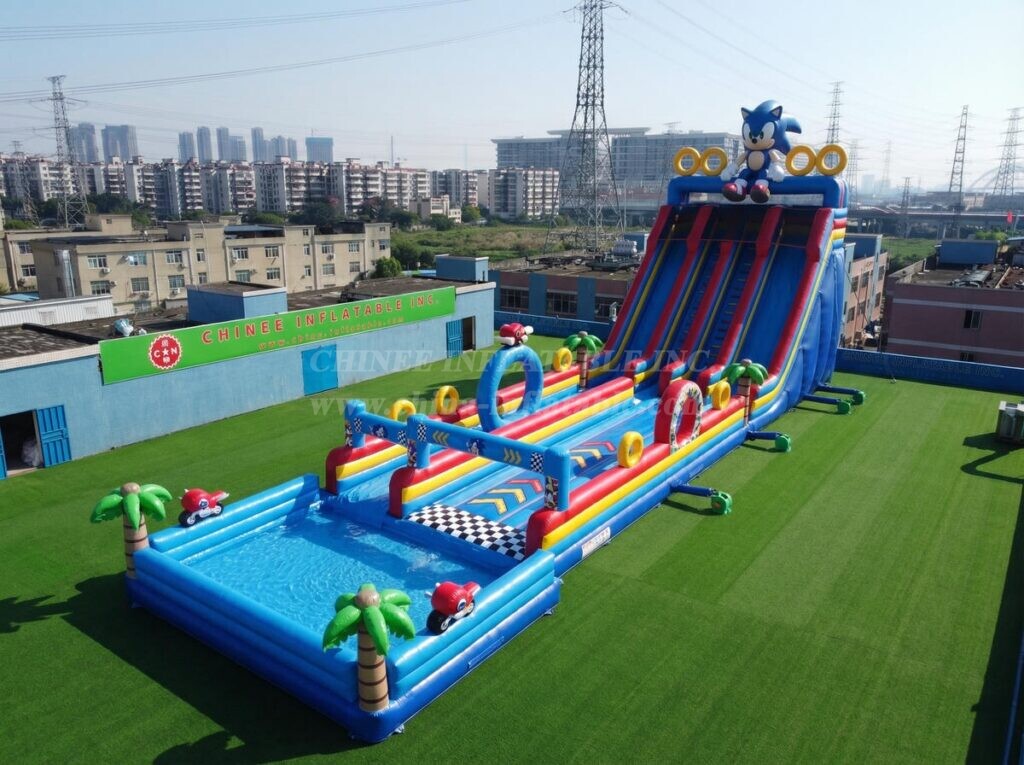 GS2-186 Sonic Theme Giant Inflatable Water Slide