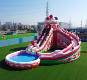 GS2-189 Strawberry Shortcake Theme Giant Inflatable Water Slide