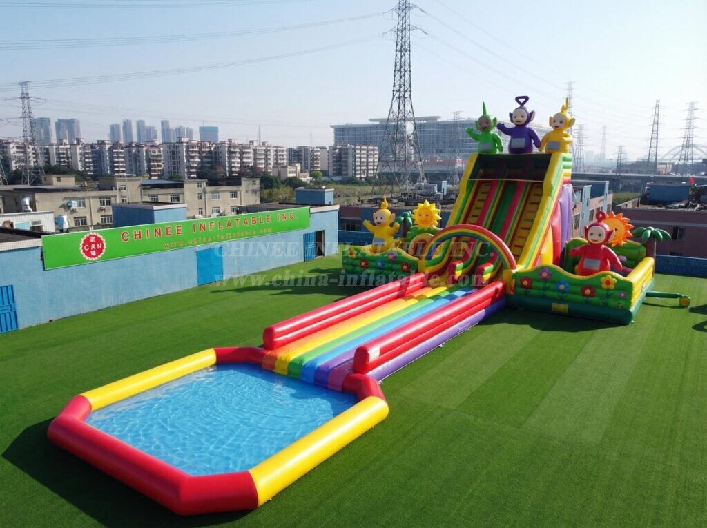 GS2-191 Teletubbies Theme Giant Inflatable Water Slide