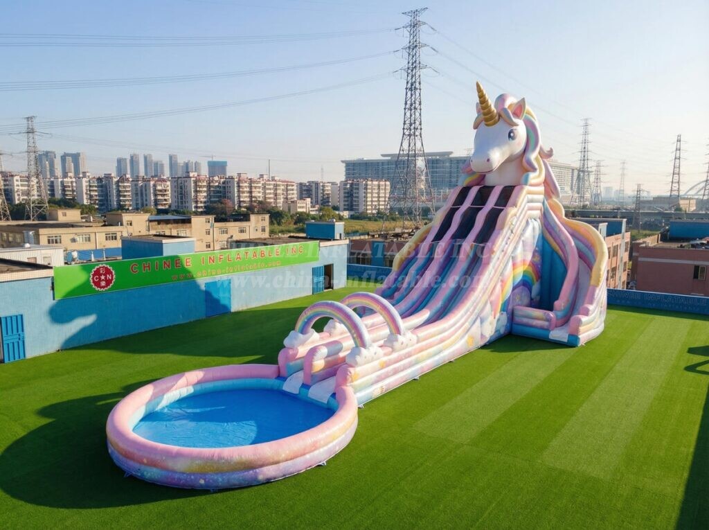 GS2-200 Unicorn Theme Giant Inflatable Water Slide