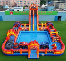 Pool3-856 Blaze Monster Theme Inflatable Pool Water Park