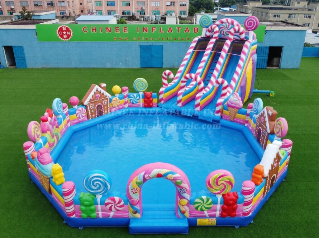 Pool3-859 Candy Theme Inflatable Pool Water Park