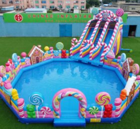 Pool3-859 Candy Theme Inflatable Pool Water Park