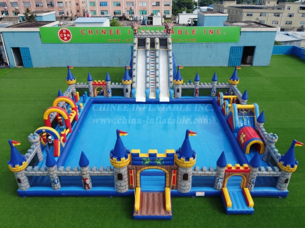 Pool3-861 Castle Kingdom Theme Inflatable Pool Water Park