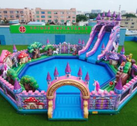 Pool3-871 Fairy Tale Theme Inflatable Pool Water Park