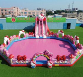 Pool3-877 Hello Kitty Theme Inflatable Pool Water Park