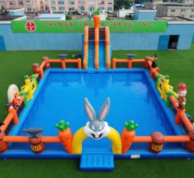 Pool3-881 Looney Tunes Theme Inflatable Pool Water Park