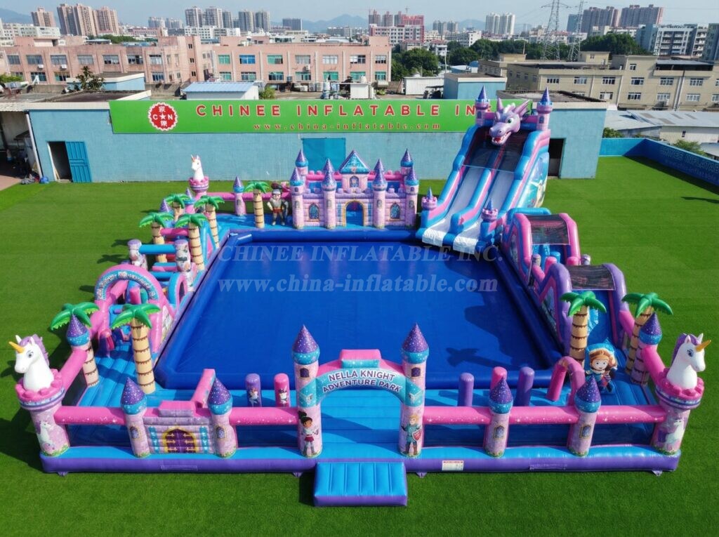 Pool3-886 Nella Knight Theme Inflatable Pool Water Park