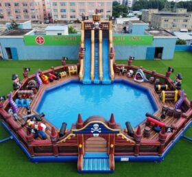 Pool3-896 Pirates Theme Inflatable Pool Water Park