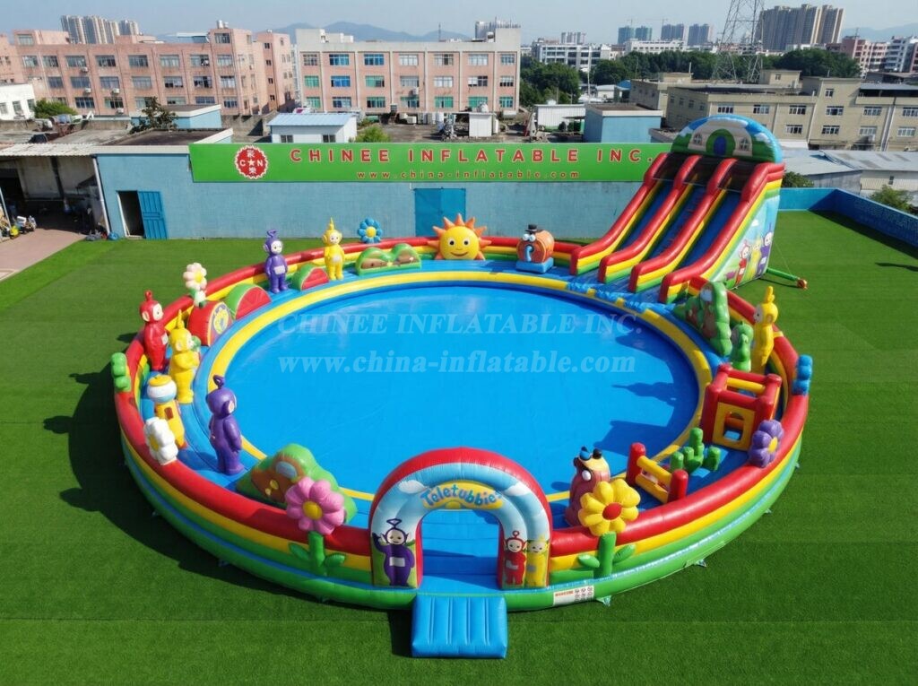 Pool3-913 Teletubbies Theme Inflatable Pool Water Park
