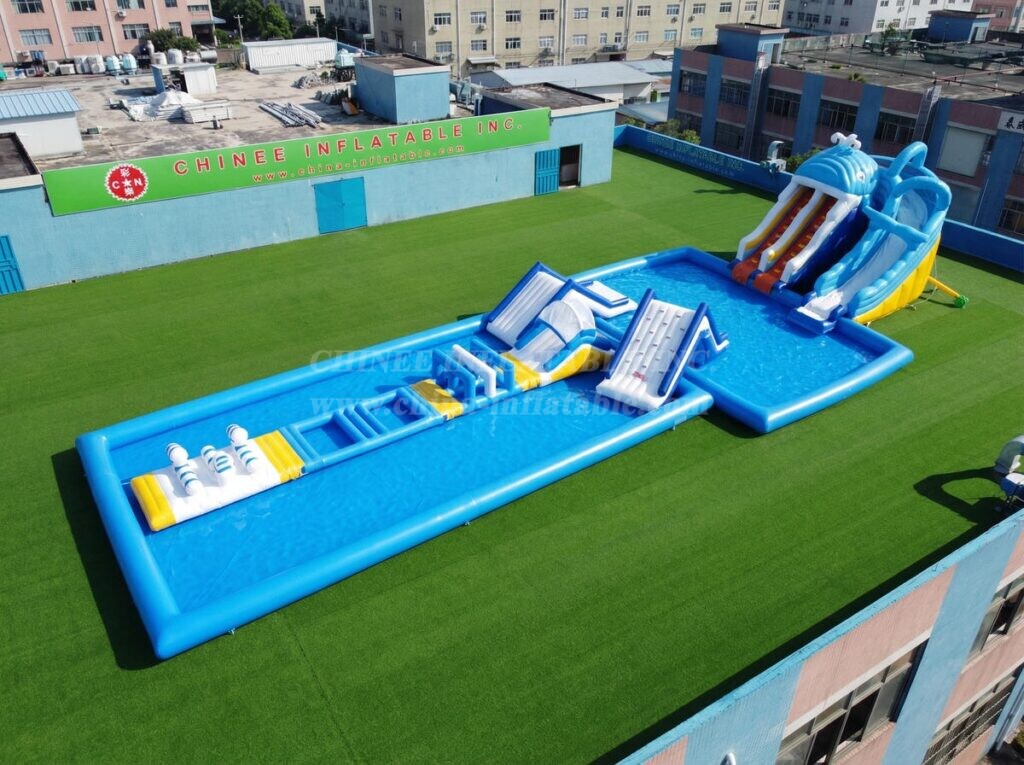 Pool3-923 Whale Theme Inflatable Pool Water Park