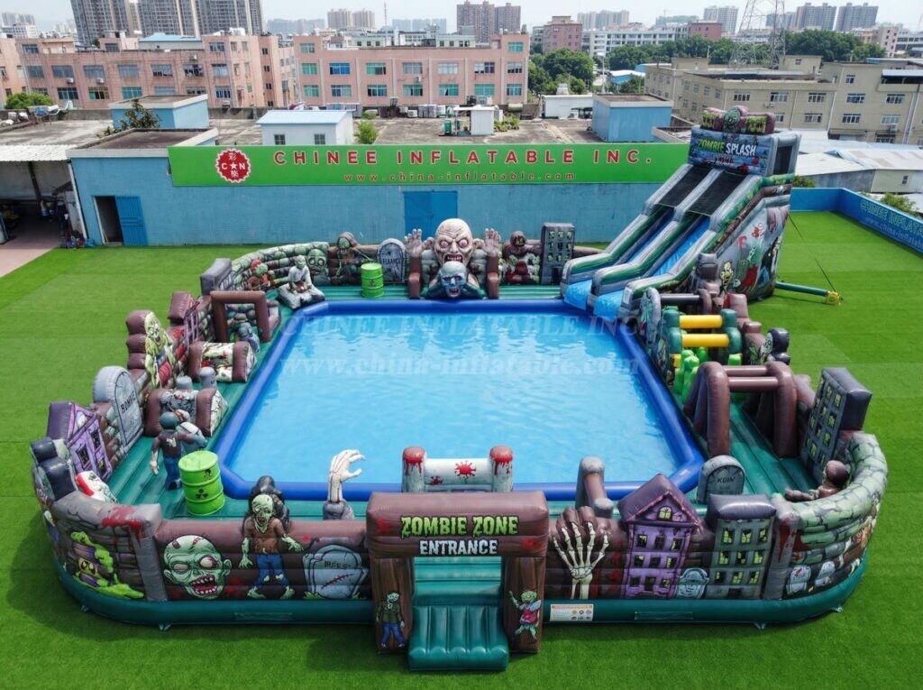 Pool3-926 Zombie Theme Inflatable Pool Water Park