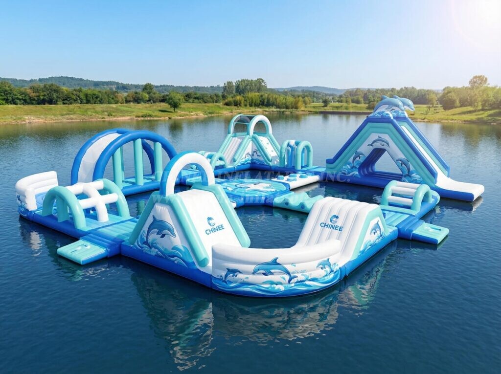 S630 Dolphin Theme Inflatable Water Park