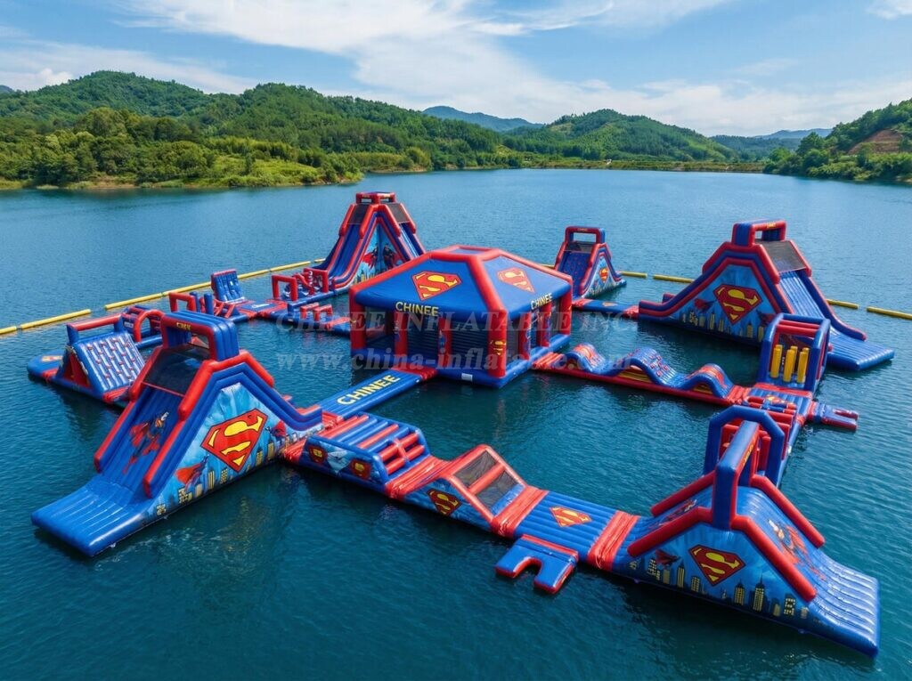 S654 Superman Theme Inflatable Water Park