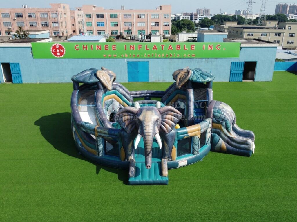 T2-7117 Elephant Theme Inflatable Bouncer