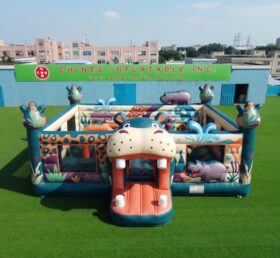 T2-7125 Hippo Theme Inflatable Bouncer