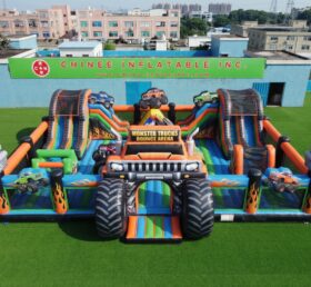 T2-7136 Monster Trucks Theme Inflatable Bouncer
