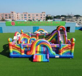 T2-7150 Rainbow Theme Inflatable Bouncer