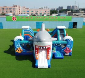 T2-7155 Shark Theme Inflatable Bouncer
