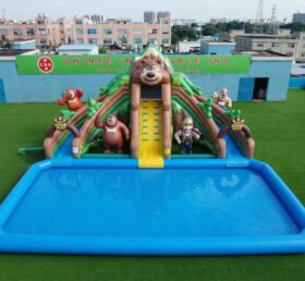 T8-6115 Boonie Bears Theme Inflatable Water Slide