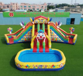 T8-6123 Clown Theme Inflatable Water Slide