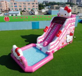 T8-6154 Hello Kitty Theme Inflatable Water Slide