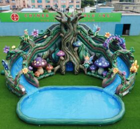 T8-6168 Magic Forest Theme Inflatable Water Slide