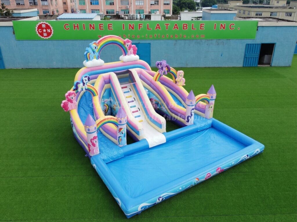 T8-6175 My Little Pony Theme Inflatable Water Slide